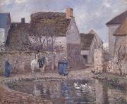 Camille Pissarro The pond at Ennery Spain oil painting artist